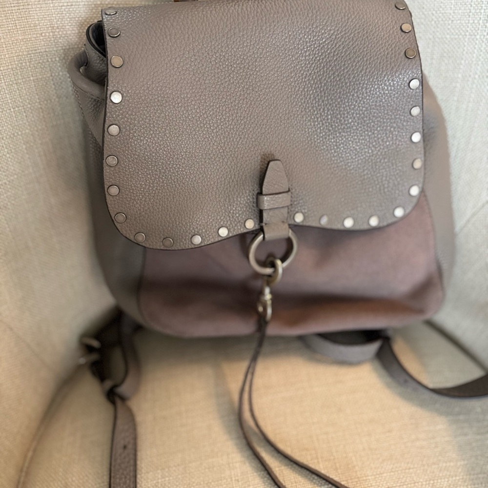Rebecca Minkoff Gray Leather Studded Backpack